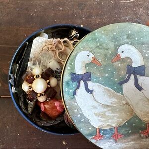 Crafting Lot in a Tin with Goose Design